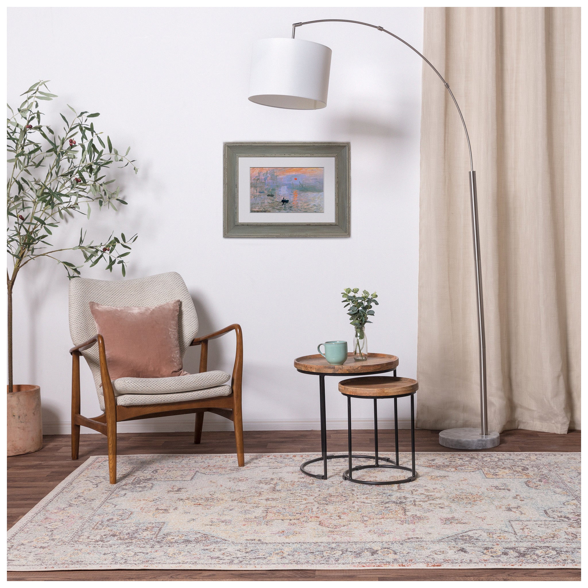 Vintage Style Persian Medallion Rug